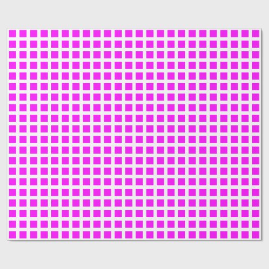 Papier Cadeau Carré 02 - Magenta en blanc (Plat)