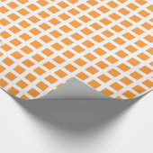 Papier Cadeau Carré 02 - Orange clair sur blanc (Coin)