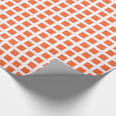 Papier Cadeau Carré 02 - Orange d'automne sur blanc (Coin)