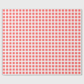 Papier Cadeau Carré 02 - Rose tropical sur blanc (Plat)