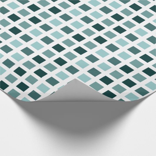 Papier Cadeau Carré 02 - Tons verts 02 (Coin)