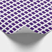 Papier Cadeau Carré 02 - Violet profond sur blanc (Coin)