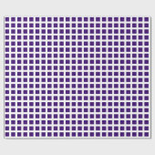 Papier Cadeau Carré 02 - Violet profond sur blanc (Plat)