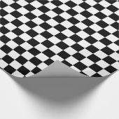 Papier Cadeau Carré de À damiers noir et blanc (Coin)