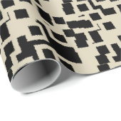 Papier Cadeau Carré noir et blanc (Coin rond)