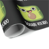 Papier Cadeau Carré-vocado Drôle Avocado Puns Dark BG (Coin rond)