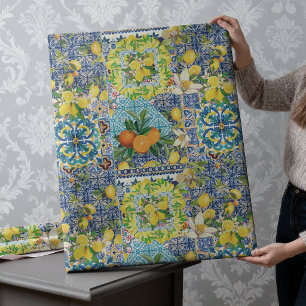 Papier Cadeau Carreau de céramique méditerranéen sicilien d'été