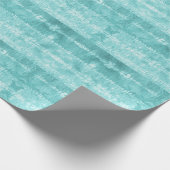 Papier Cadeau Carreau de rayure de poil de cheval sarcelle (Coin)