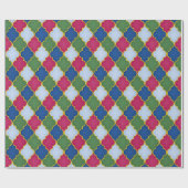 Papier Cadeau Carreau marocain bleu (Plat)