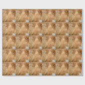 Papier Cadeau Carreau Motif de fourrure Red Fox (Plat)