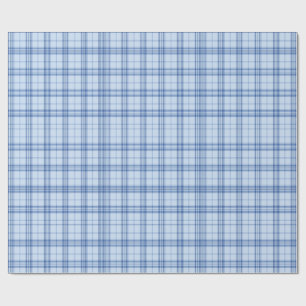 Papier Cadeau Carreaux à Motif Vichy Bleu Clair