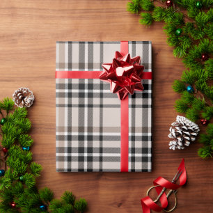 Papier Cadeau Carreaux Beige
