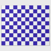 Papier Cadeau Carreaux bleu profond (Plat)