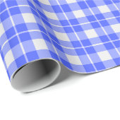 Papier Cadeau Carreaux Bleus (Coin rond)