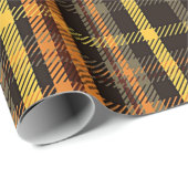 Papier Cadeau Carreaux d'automne (Coin rond)