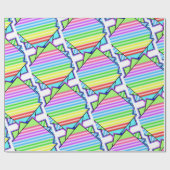 Papier Cadeau Carreaux de bonbons (Plat)