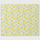 Papier Cadeau Carreaux de citron méditerranéen (Plat)