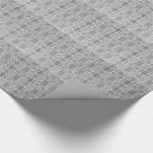 Papier Cadeau Carreaux de pierre blanche grise Mosaïque Motif (Coin)