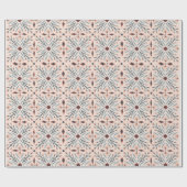 Papier Cadeau Carreaux Dolores FLoral motif rose (Plat)