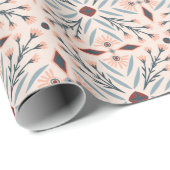 Papier Cadeau Carreaux Dolores FLoral motif rose (Coin rond)