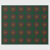 Papier Cadeau Carreaux Flocon de Neige (Plat)