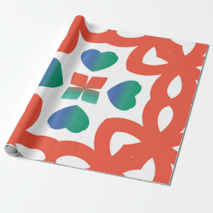 Papier Cadeau Carreaux ornés d'antiquité talavera mexico. À la m