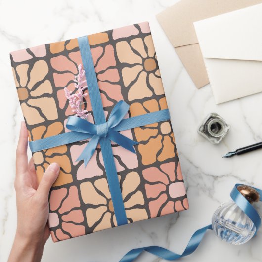 Papier Cadeau Carreaux Rétro Daisy (Cadeaux)