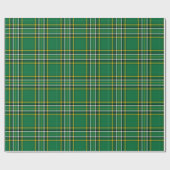Papier Cadeau Carreaux vert irlandais (Plat)