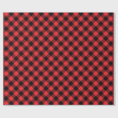Papier Cadeau Carreaux Vichy Rouge de Buffalo (Plat)