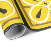 Papier Cadeau Carreaux vintages, motif d'illustration  (Coin rond)