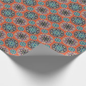 Papier Cadeau Carrelage arabe, motif patchwork vintage. (Coin)