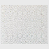Papier Cadeau Carrelage baroque blanc (Plat)