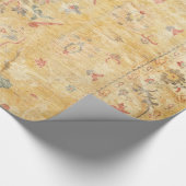 Papier Cadeau Carrelage centenaire Crâne jaune or  (Coin)