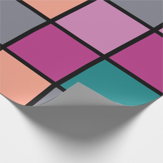 Papier Cadeau Carrelage coloré et tendance (Coin)