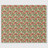 Papier Cadeau carrelage de fraise à l'eau mignonne motif (Plat)