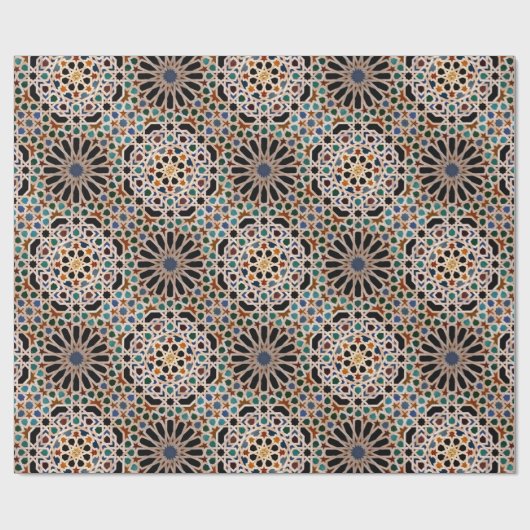 Papier Cadeau Carrelage de l'Alhambra (Plat)