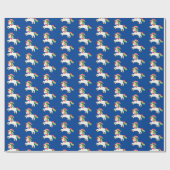 Papier Cadeau carrelage de Noël carrelé Unicorn papier d'envelop (Plat)