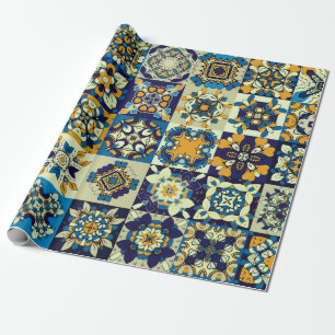 Papier Cadeau Carrelage décoratif traditionnel orné. Retour Abst