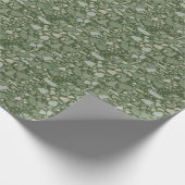 Papier Cadeau Carrelage d'effet Olive Green Terrazzo moderne (Coin)