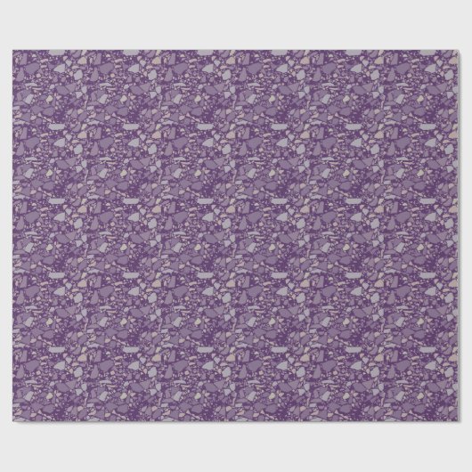 Papier Cadeau Carrelage d'effet Terrazzo foncé élégant moderne (Plat)