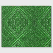 Papier Cadeau Carrelage en mosaïque émeraude (Plat)