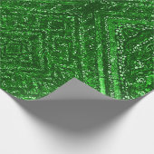 Papier Cadeau Carrelage en mosaïque émeraude (Coin)