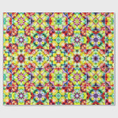 Papier Cadeau Carrelage méditerranéen, Carreaux d'encre d'alcool (Plat)