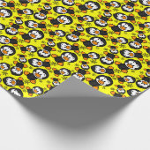 Papier Cadeau carrelage mignon amoureux de pingouins (Coin)