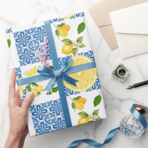 Papier Cadeau Carrelage Motif Pays Français Méditerranéen au Cit