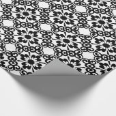 PAPIER CADEAU CARRELAGE NOIR ET BLANC MODERNE (Coin)