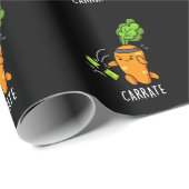 Papier Cadeau Carrer Carotte drôle Karate Pun Dark BG (Coin rond)