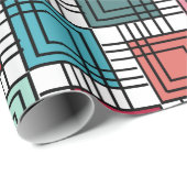 Papier Cadeau Carrés Art déco (Coin rond)