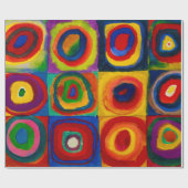 Papier Cadeau Carrés avec cercles, Abstraits, Wassily Kandinsky (Plat)