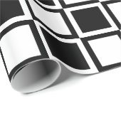 Papier Cadeau Carrés Black Bold Mod (Coin rond)